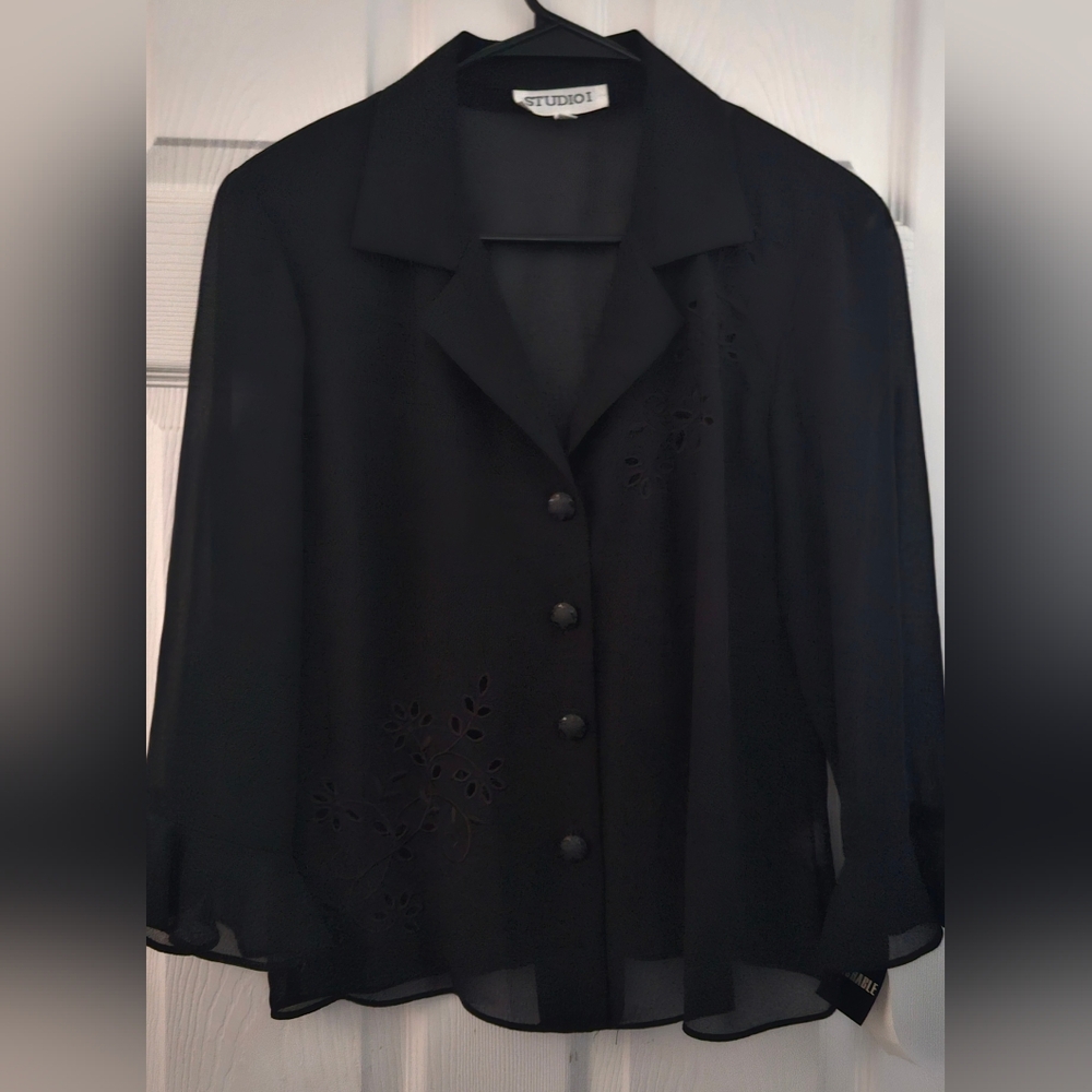 NWT Studio 1 Nearly Sheer Blouse